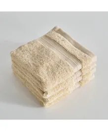 HomeBox Air Rich Face Towel Set Beige - 4 Pieces