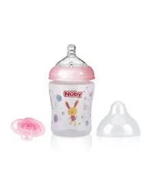 Nuby Natural Feeding Bottle Pink - 270mL