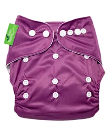 Little Angel Baby One Size Reusable Pocket Diaper With 2 Inserts - Purple