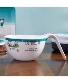 HomeBox Happiness Print Bowl with Handle
