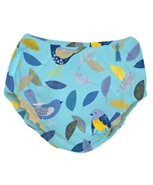 Charlie Banana 2 in 1 Swim Diaper & Training Pants Twitter Birds Large - Blue