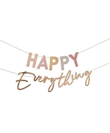 Ginger Ray Happy Everything Party Bunting - Pastel and Gold