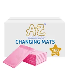 A to Z Pink Disposable Changing Mats -  160 Pieces
