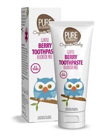 Pure Beginnings Organic, Vegan Gentle Berry Baby Toothpaste with Xylitol - 75mL