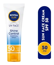 نيفيا - كريم صن يوفي للتحكم في لمعان الوجه بعامل حماية من أشعة الشمس 50 - 50 مل