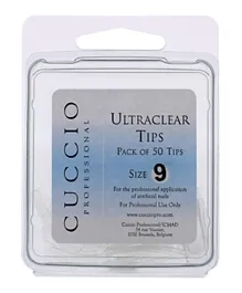 Cuccio Pro Ultraclear Tips Size 9 - 50 Pieces