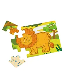 Viga Wooden 4 Puzzle Box Jungle- Multicolor