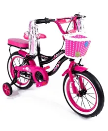 دراجة أميرة ليتل أنجيل للأطفال باللون الأسود والوردي - 20 بوصة