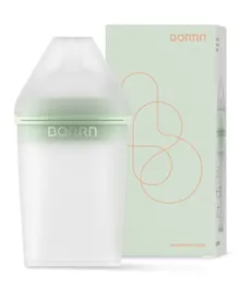 BORRN Silicone BPA Free Non Toxic Feeding Bottle Green - 240ml