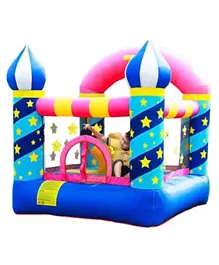 Myts Inflatable Toddler Bounce House Kids Bouncy Castle Slide for Indoor Party with Magical Design - Multicolor