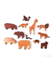 آريرو - مجسمات حيوانات البرية - 12 قطعة