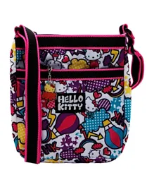 Hello Kitty Zip Closure Shoulder Bag - Multicolour