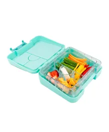 Snack Attack 4 & 8 Convertible Compartments Bento Lunch Box - Green