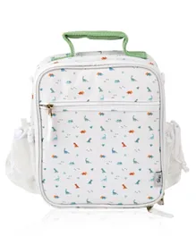 Citron Thermal White Lunch Bag Dino - Large Capacity