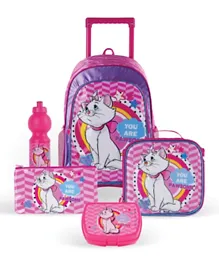 Disney Marie You Are Pawsome 5-In-1 Trolley Backpack Set