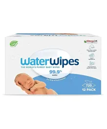 WaterWipes Baby Wipes Mega Value Box - 12 X 60