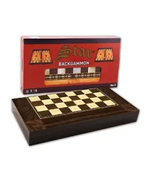 ستار بلاتين طقم لوح شطرنج خشبي 19 إنش - لعبة الطاولة التركية