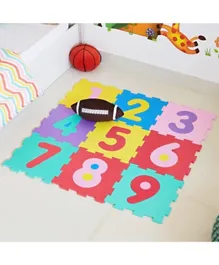 HomeBox Joy 9 Pieces Number Puzzle Floor Mat