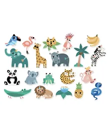 Vilac Wooden Jungle Magnets Multicolor - 20 Pieces