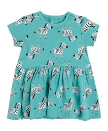SMYK Zebra Printed Dress - Turquoise