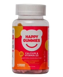 Happy Gummies Calcium + Vitamin D3 Gummie - 60 Tablets