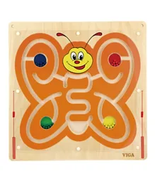 فيغا - لعبة حائط خشبية بتتبع الخرزة المغناطيسية - متعددة الألوان