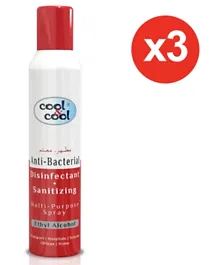 Cool & Cool Anti-Bacterial  Disinfectant Multi Purpose Spray Pack of 3 - 300 ml each