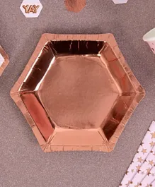 Neviti Glitz & Glamour Rose Gold Foil Plate Small - Pack of 8