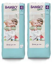 Bambo Nature Eco Friendly Diapers Pack of 2 Large Size 4 - 48 Pieces each