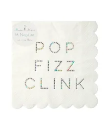 Meri Meri Pop Fizz Clink Holographic Foil Napkin