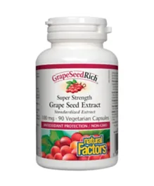 Natural Factors Grape Seed Extract 100Mg  - 90 Veg Capsules