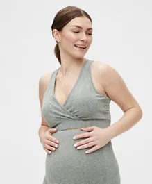 Mamalicious Seamless Active Maternity Bra - Grey