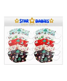 Star Babies - Kids Disposable Christmas Mask Pack of 6 Assorted Design