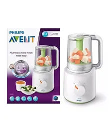 Philips Avent Combined Baby Food Steamer And Blender - White