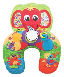 Playgro Elephant Hugs Cotton Activity Pillow for Baby Infant Toddler Children 0184570 - Multicolour