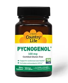 Country Life Pycnogenol 100 mg Vegan Capsules - 30 Pieces
