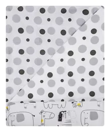 Kinder Valley  Toddler Bedding Set Safari Friends Grey and White - Pack of 5