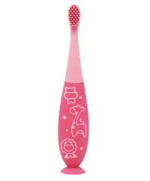 Marcus and Marcus Marcus & Marcus Reusable Toddler Silicone Toothbrush - Pink