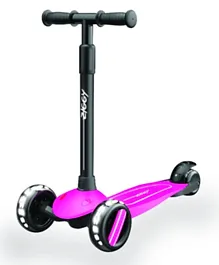 Ziggy 3-Wheel Tilt Scooter with LED light - Pink
