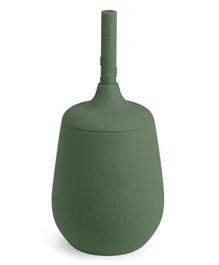 Nuuroo Adita Silicone Cup With Straw Dusty Green - 230mL