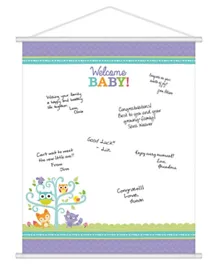 Party Centre Woodland Welcome Sign In Sheet - Purple