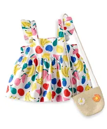Babyqlo Fruity Dress With Bag - Multicolor