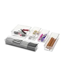Whitmor Clear Drawer Organizers Set - 6 Pieces