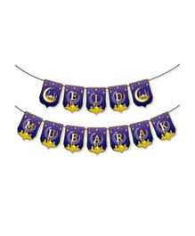 Highlands Gold and Purple Eid Mubarak Banner