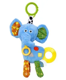 ليتل انجيل - لعبة تعليقة لعربة الأطفال بجرس داخلي من القطيفة - فيل