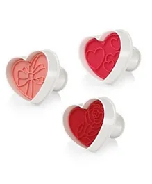 Tescoma Cookie Cutters With Stamp - Hearts