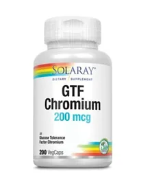 Solaray GTF Chromium - 200 Capsules