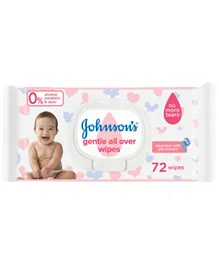 Johnson & Johnson Baby Gentle Allover Wipes - 72 Wipes