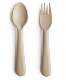 Mushie Fork and Spoon - Vanilla