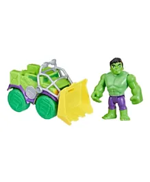 Hasbro Marvel Spidey and His Amazing Friends Hulk Smash Truck Set Action Figure, Vehicle and Accessory - 4 Inch